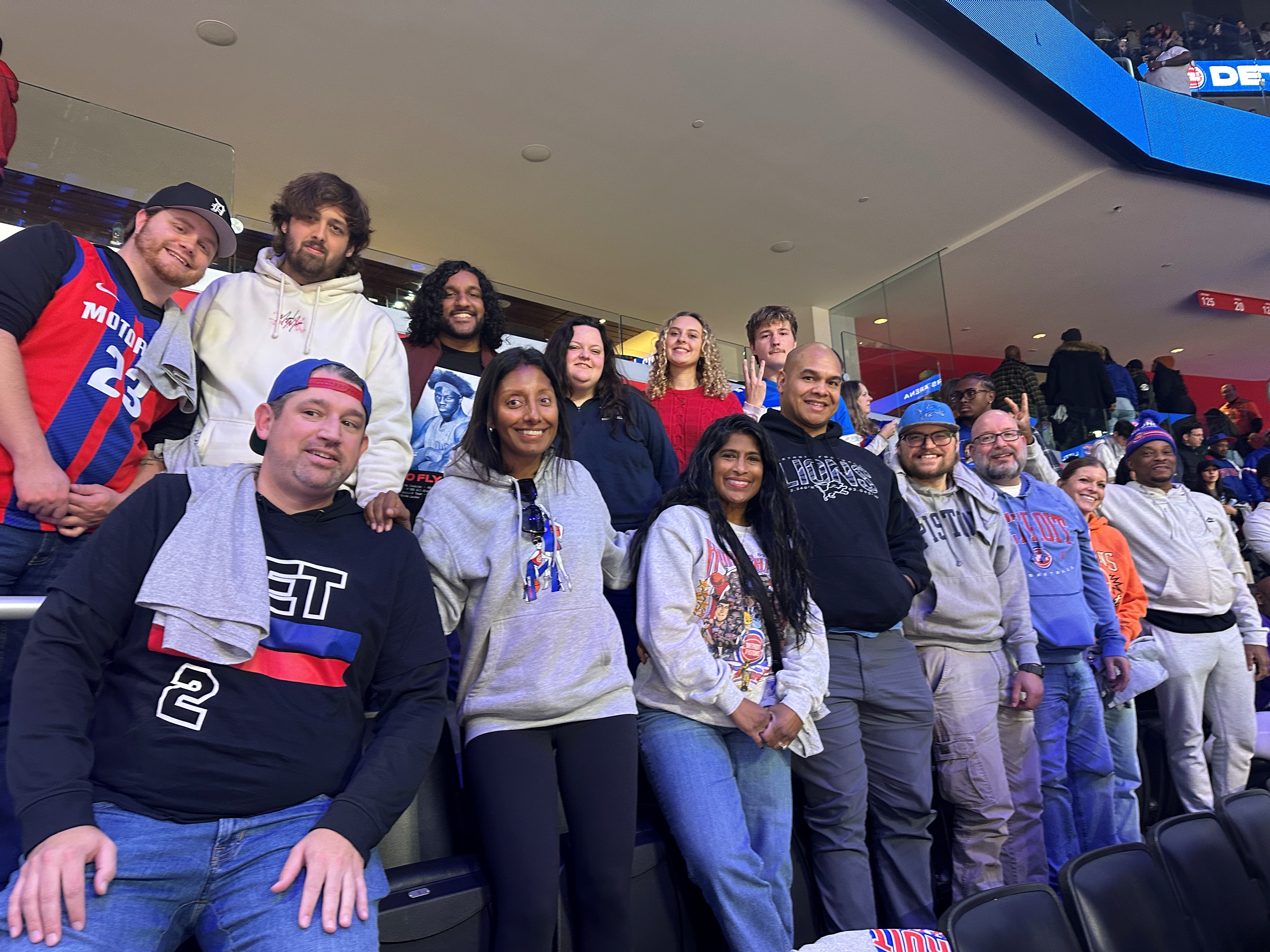 group at the Detroit Pistons game